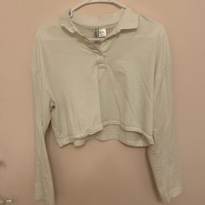 H and M white collar long sleeve